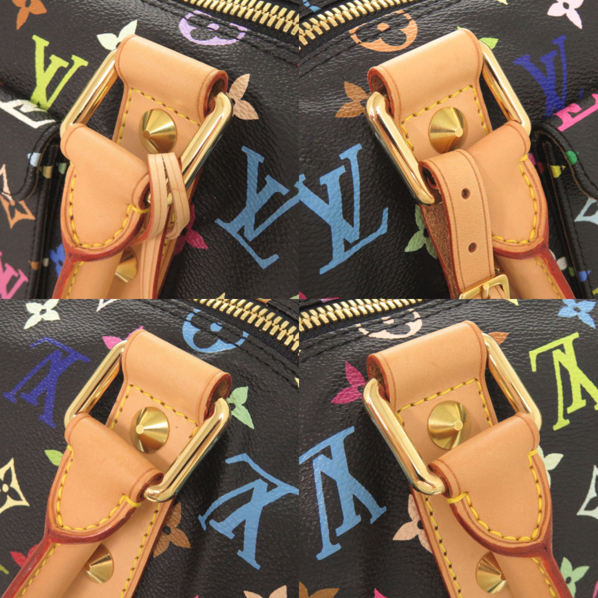 Louis Vuitton Noir Monogram Multicolore Boston Bag