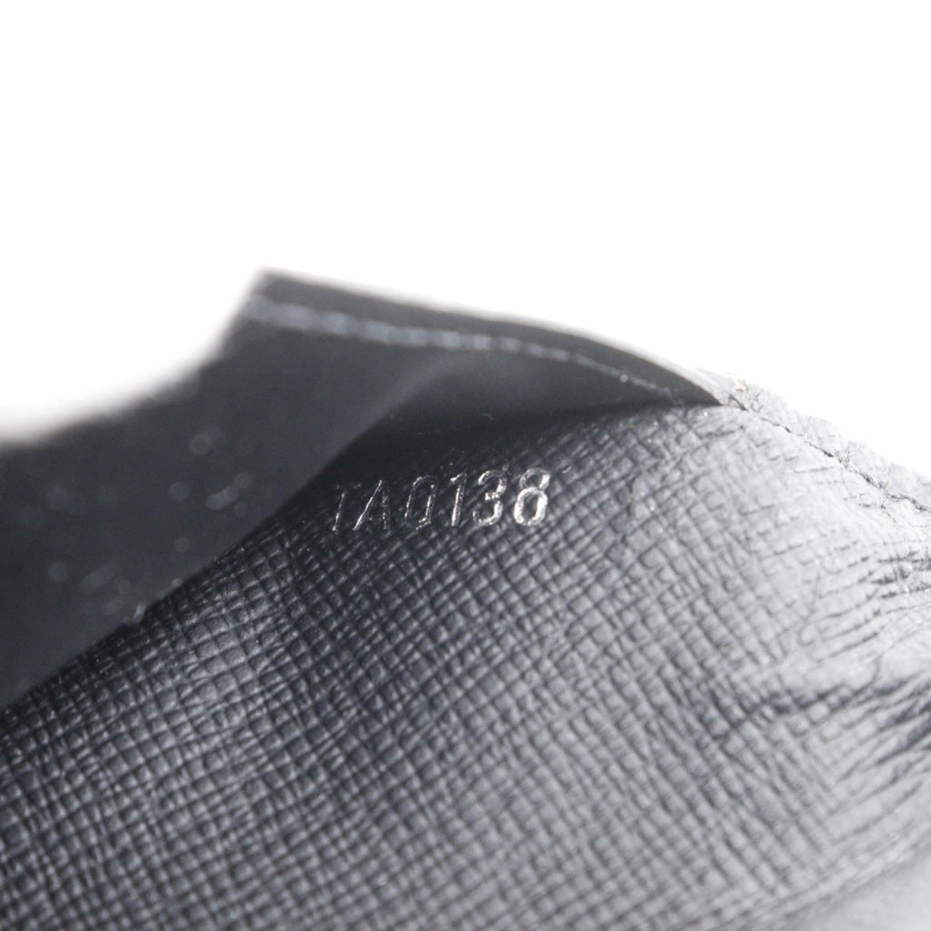 Louis Vuitton Taiga Black Noir Taiga Leather Long Wallet