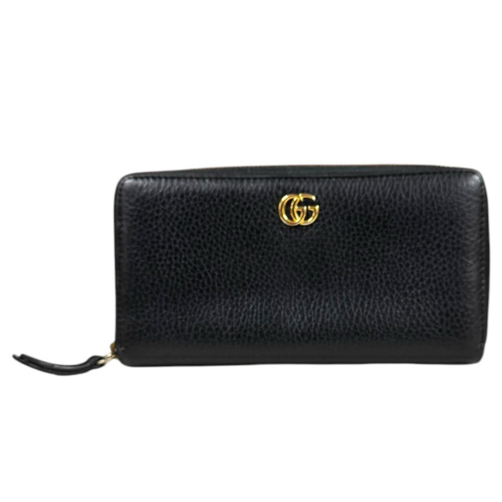 Gucci Black Leather Long Wallet (Bi-Fold) (Pre-Owned)