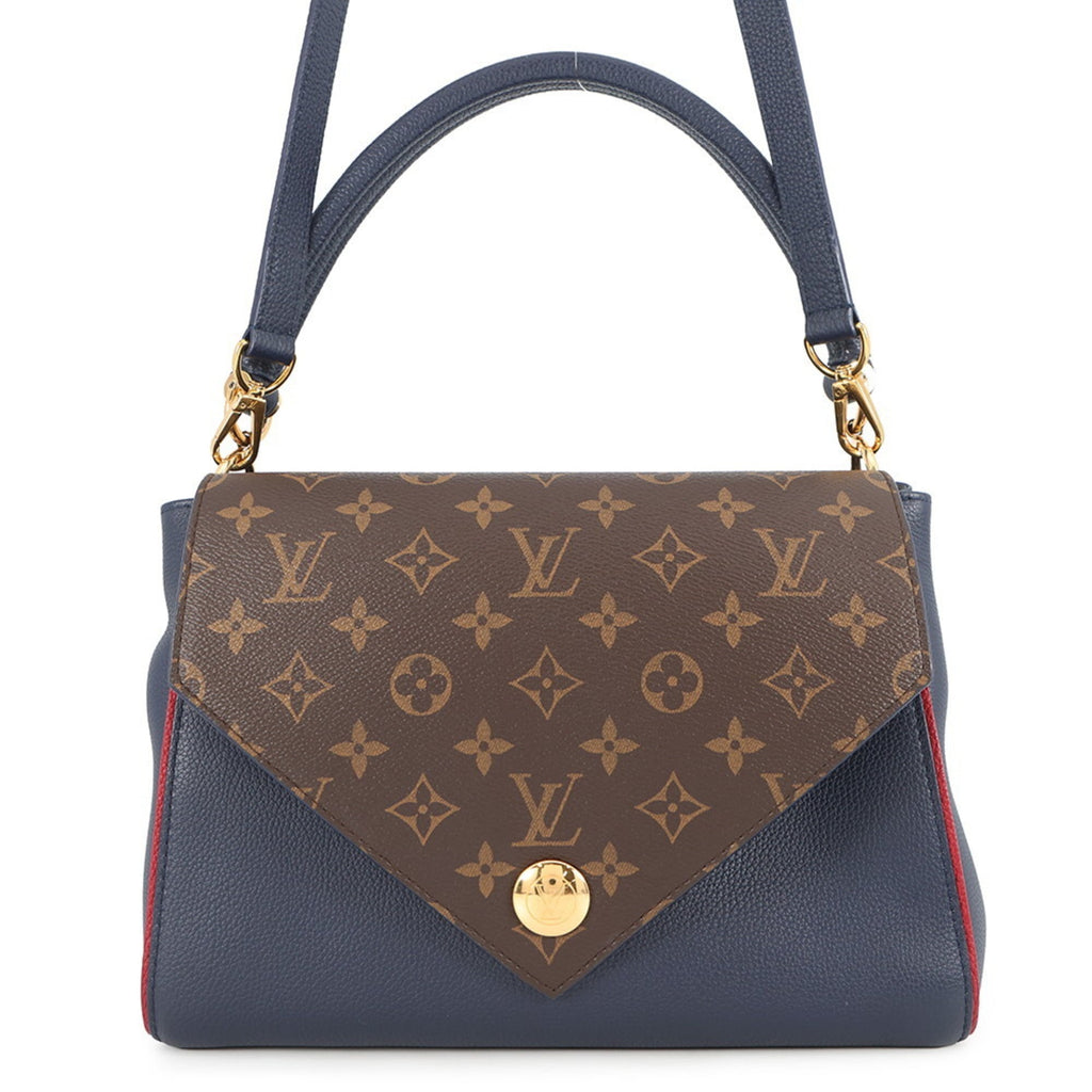 Louis Vuitton Monogram Navy Blue Leather Handbag