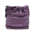Chanel Purple Leather Shoulder Bag