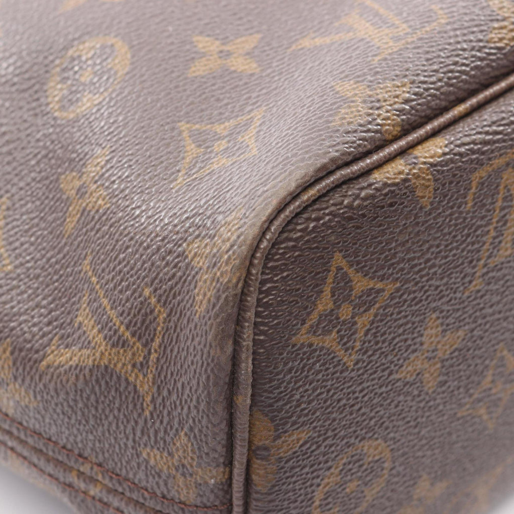 Louis Vuitton Brown Monogram Coated Canvas Leather Handbag Tote Bag