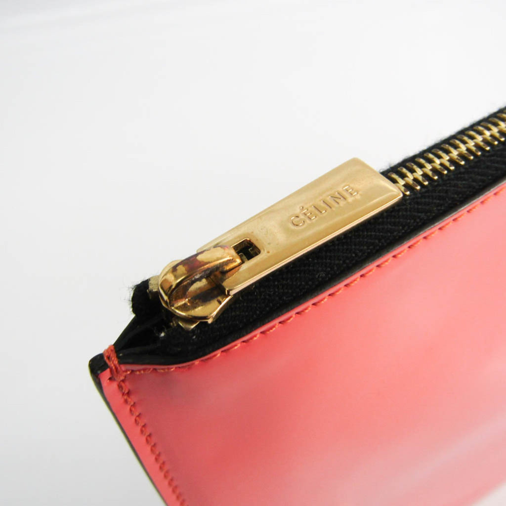 Celine Salmon Pink Leather Clutch Bag