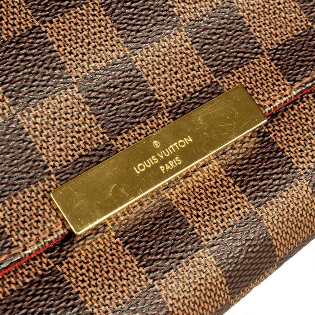 Louis Vuitton Damier Damier Canvas Ebene Leather Shoulder Bag