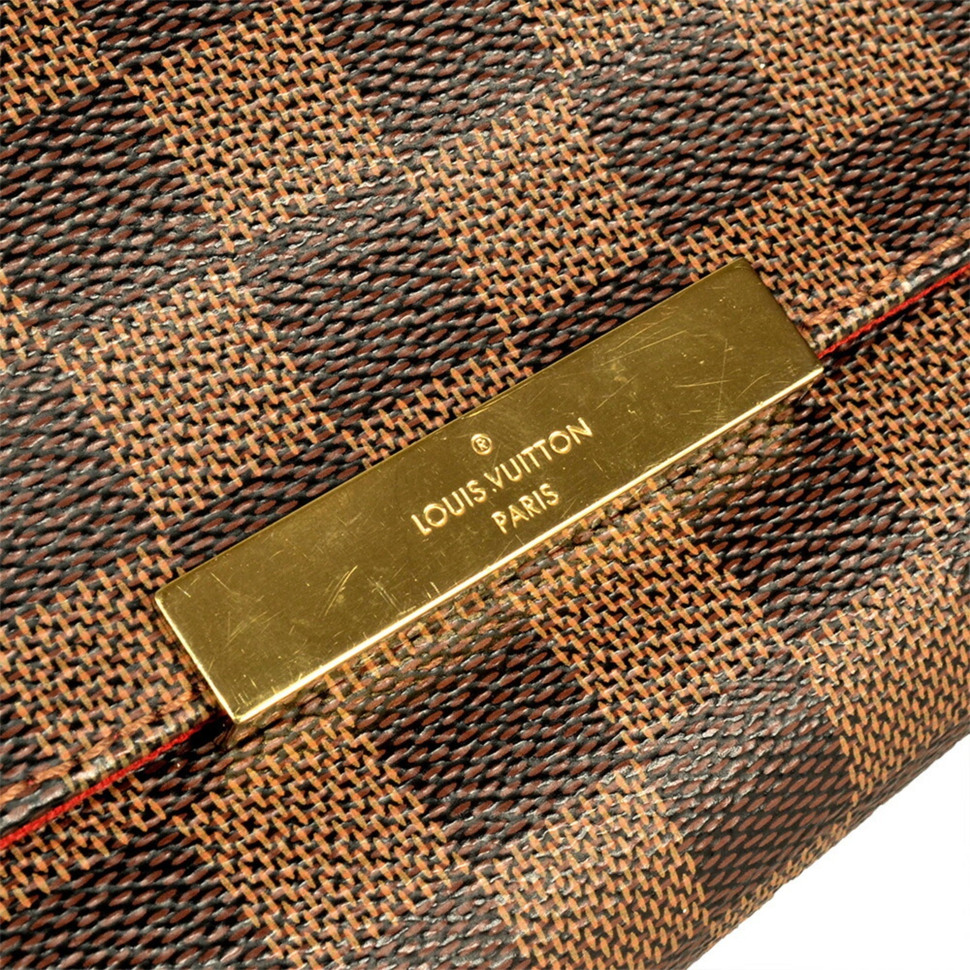 Louis Vuitton Damier Damier Canvas Ebene Leather Shoulder Bag