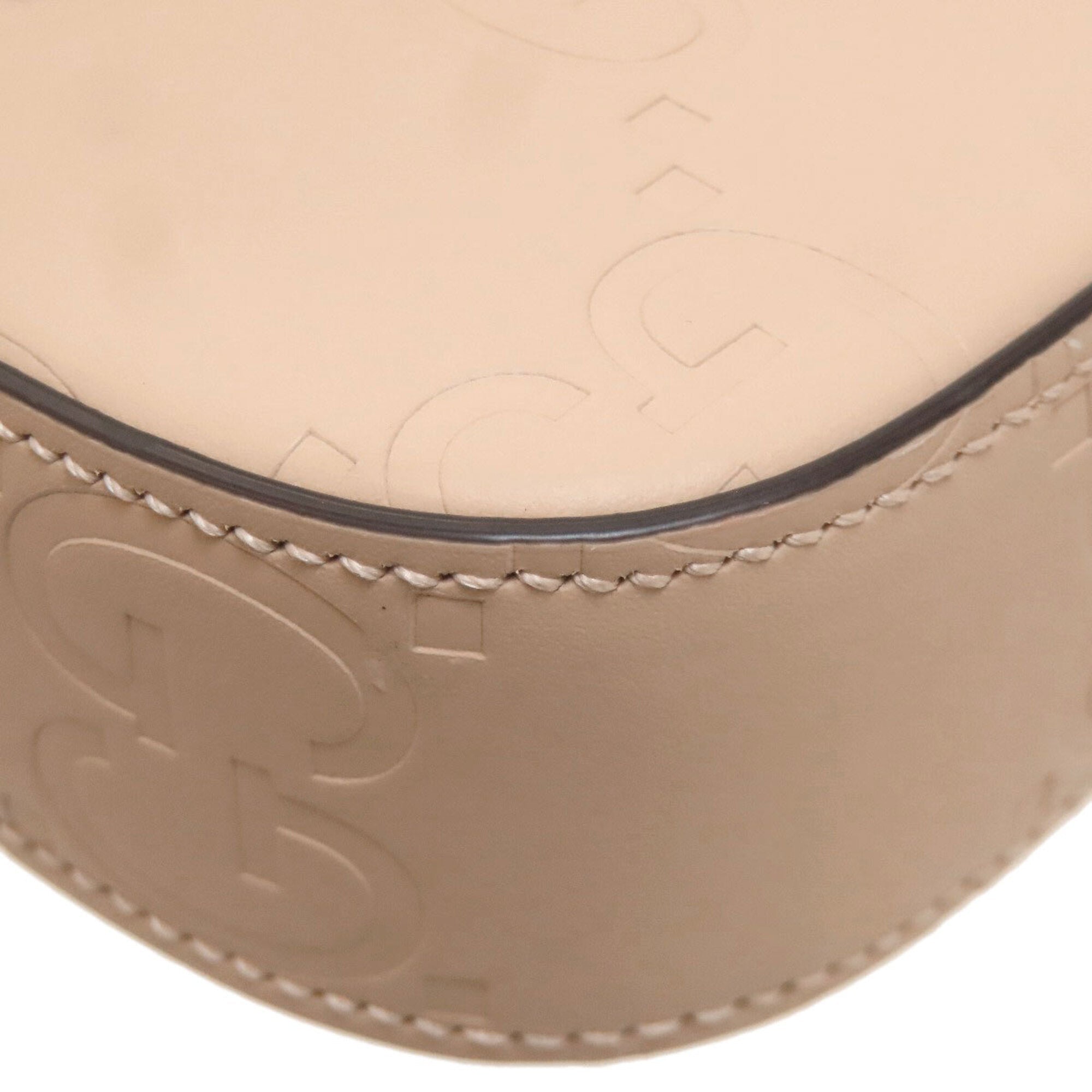 Gucci Beige Leather Shoulder Bag (Pre-Owned)