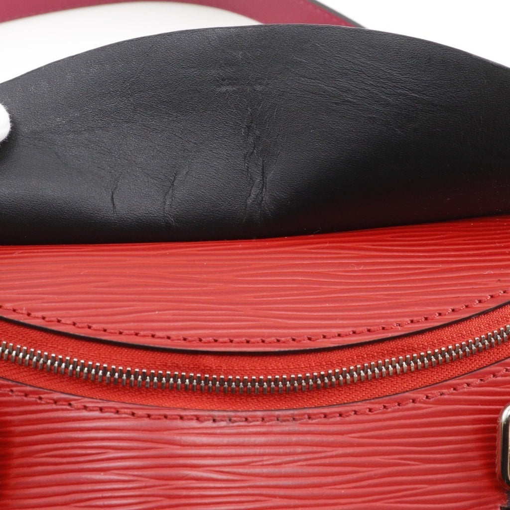 Louis Vuitton Navy Red Color Epi Leather Handbag Tote Bag