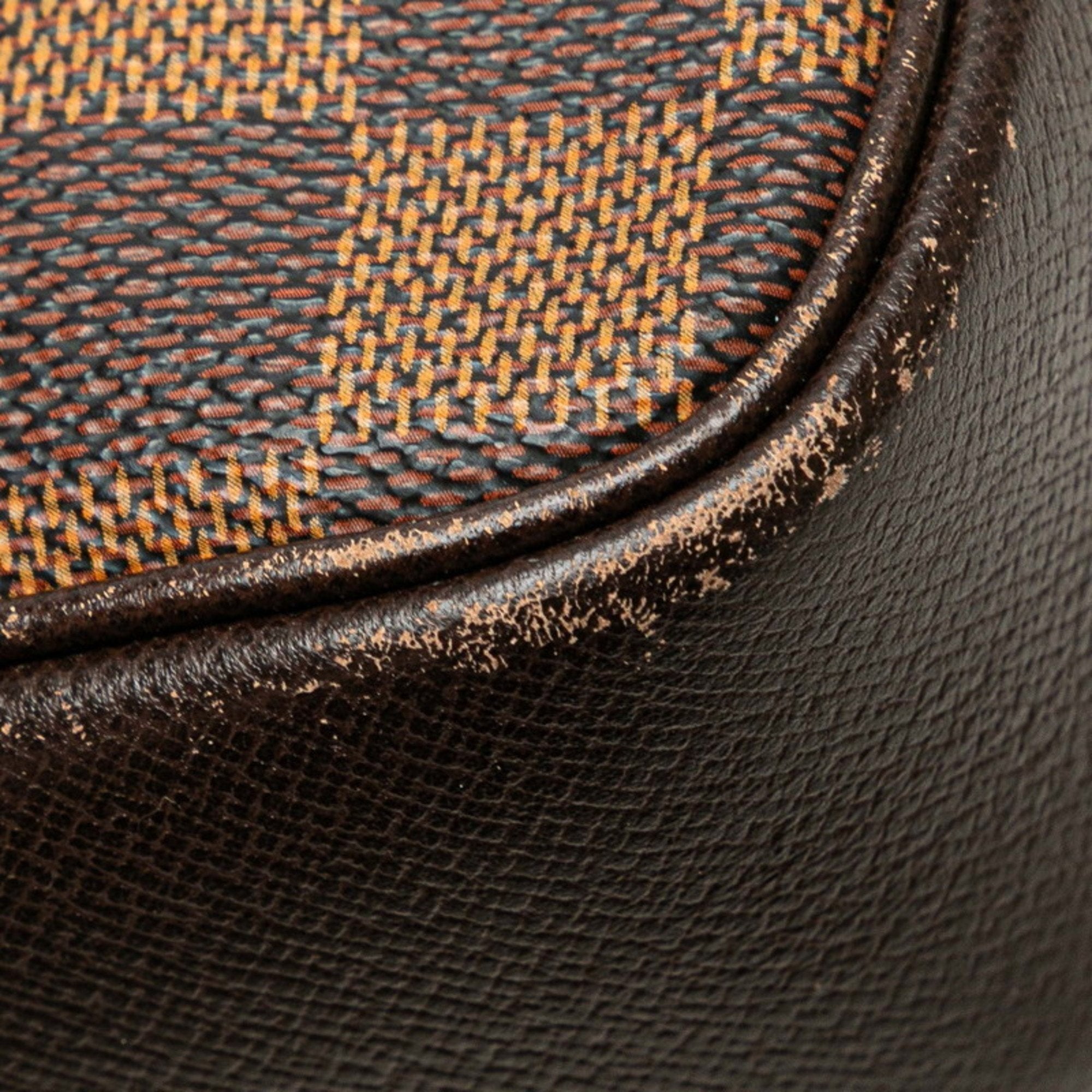 Louis Vuitton Brown Pvc Leather Handbag Pouch