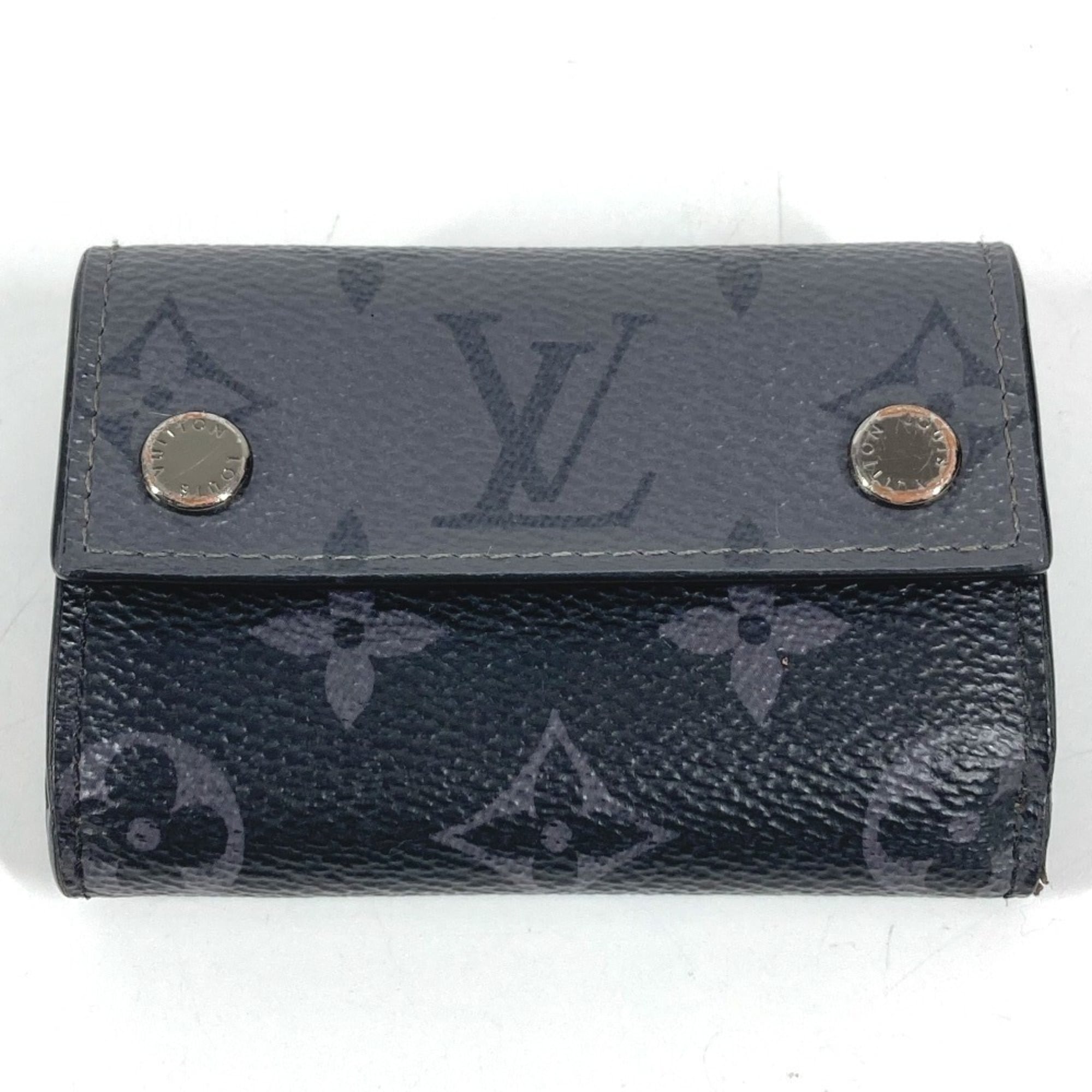 Louis Vuitton Black Gray Monogram Eclipse Canvas Wallet (Tri-Fold)