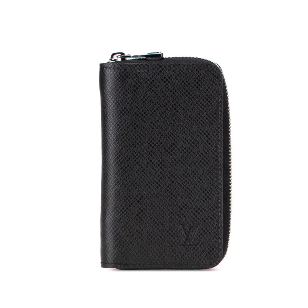 Louis Vuitton Taiga Ardoise Black Leather Coin Purse/Coin Case