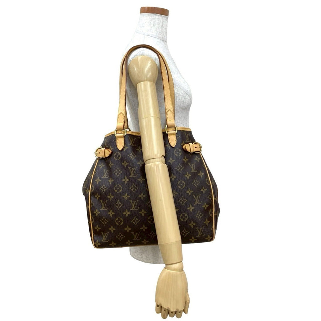 Louis Vuitton Brown Leather Pvc Shoulder Bag Tote Bag