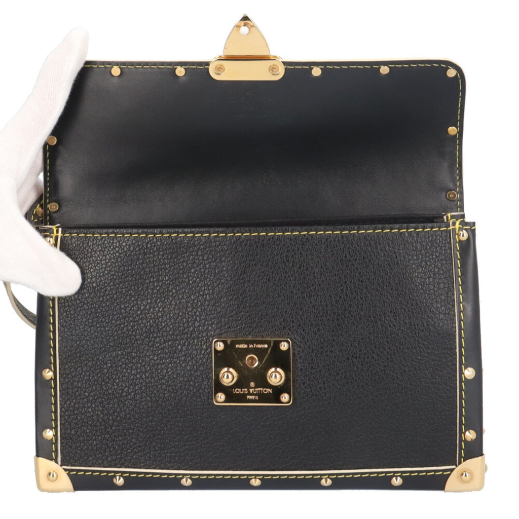 Louis Vuitton Black Leather Shoulder Bag