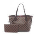 Louis Vuitton Brown Ebene Coated Canvas Leather Handbag Pouch Tote Bag