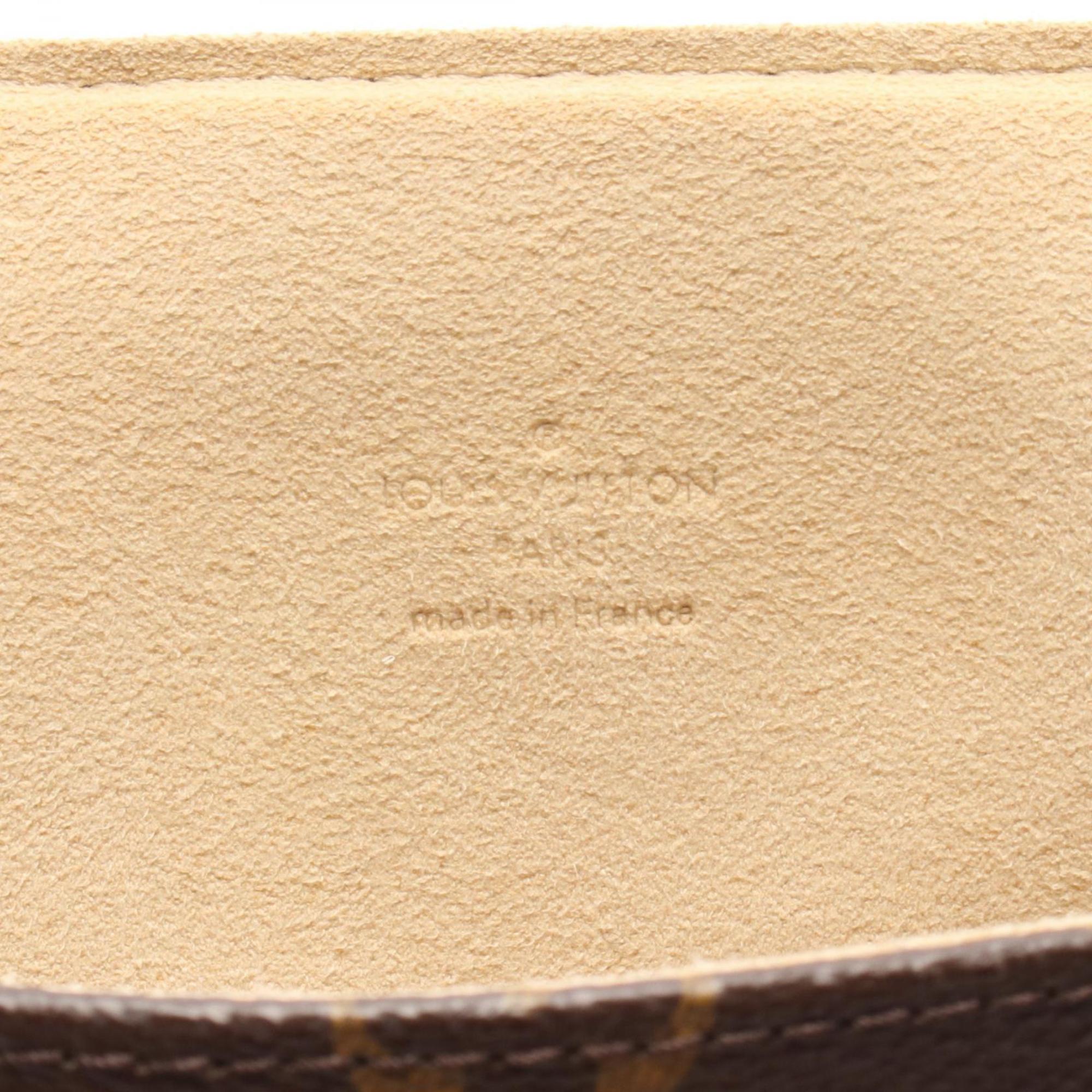 Louis Vuitton Brown Coated Canvas Leather Shoulder Bag