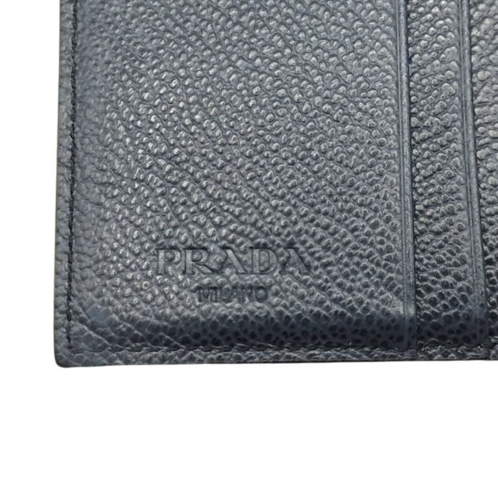 Prada Black Leather Wallet (Bi-Fold)
