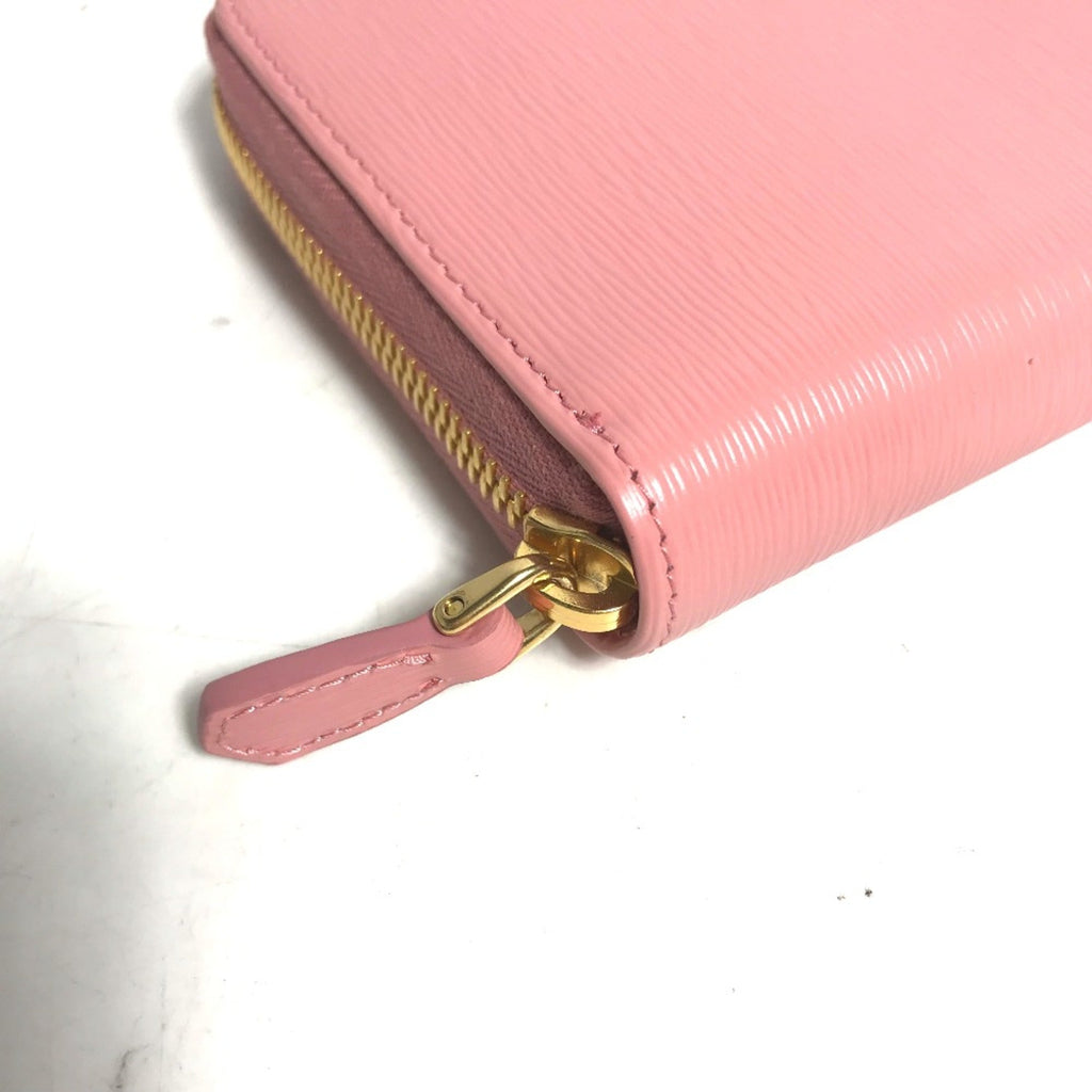 Prada Pink Leather Long Wallet (Bi-Fold)