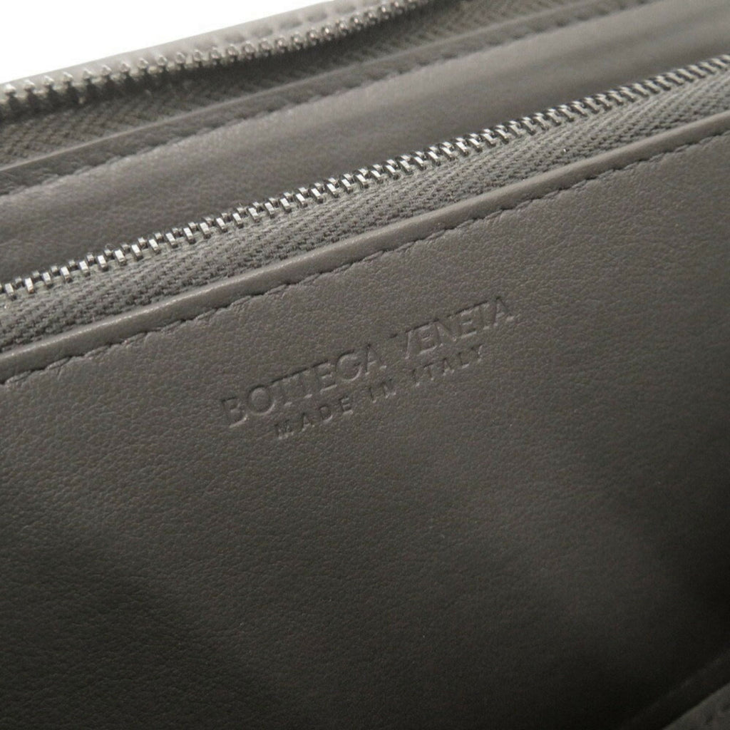 Bottega Veneta Gray Intrecciato Long Wallet (Bi-Fold)