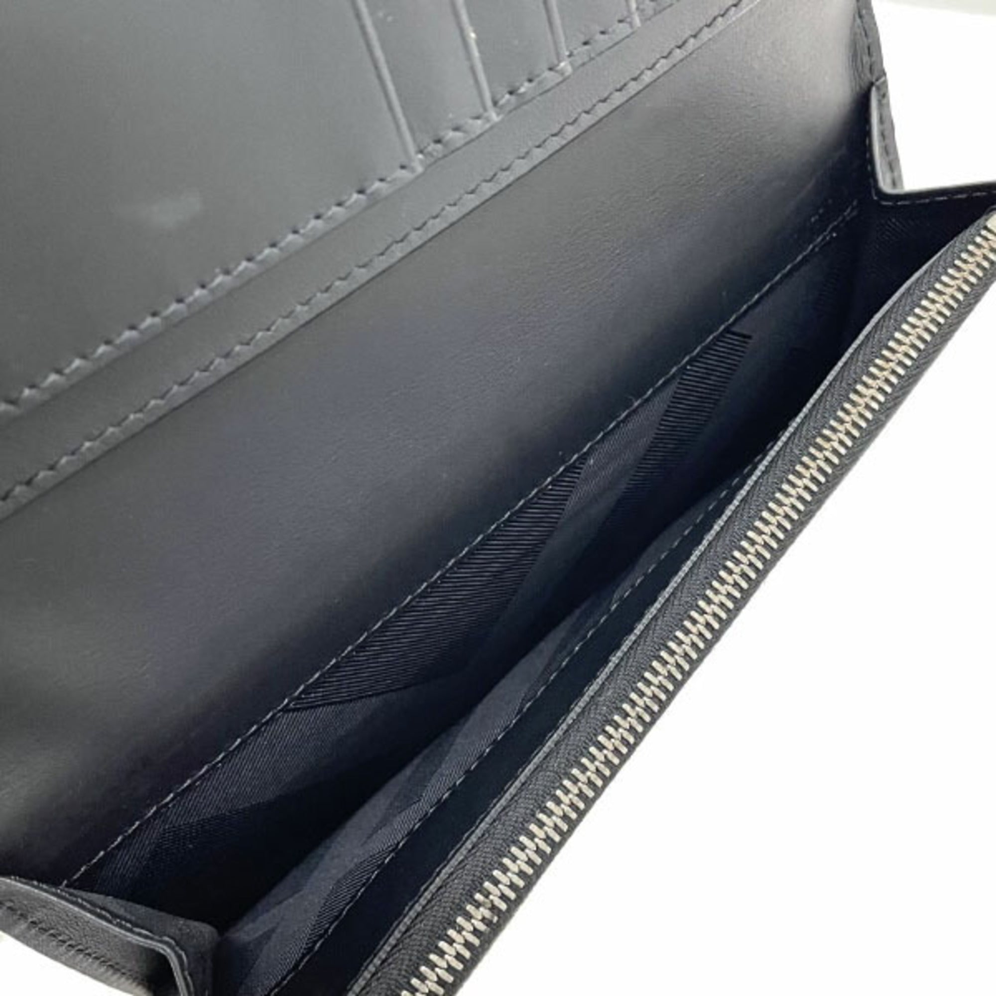 Burberry Black Leather Long Wallet (Bi-Fold)