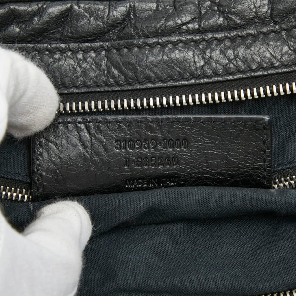 Balenciaga Black Leather Briefcase Shoulder