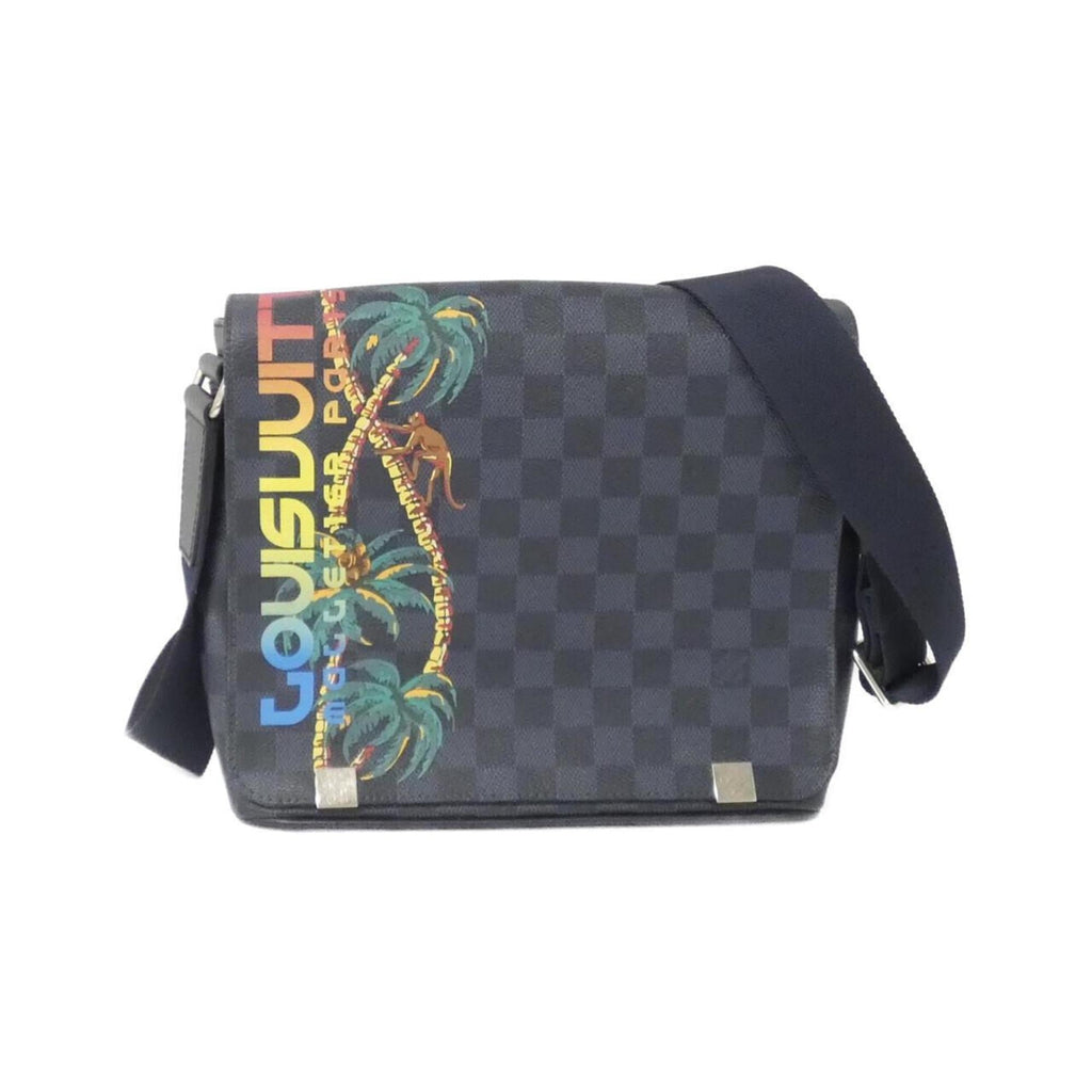 Louis Vuitton Black Cobalt Coated Canvas Shoulder Bag