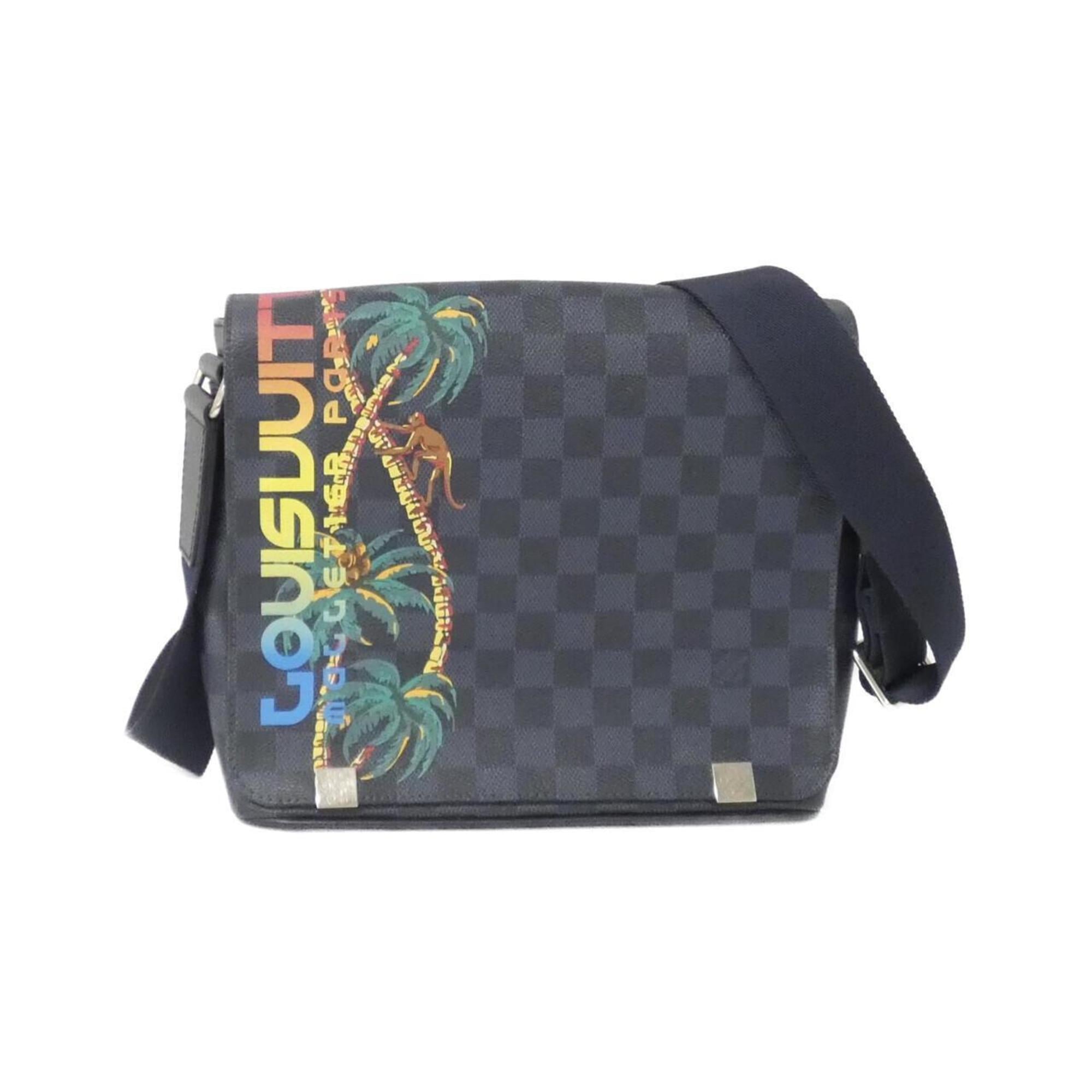 Louis Vuitton Black Cobalt Coated Canvas Shoulder Bag