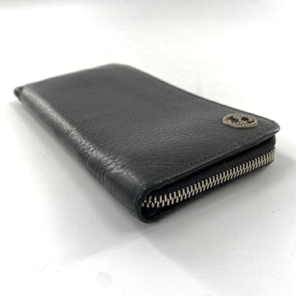 Gucci Black Leather Long Wallet (Bi-Fold) (Pre-Owned)