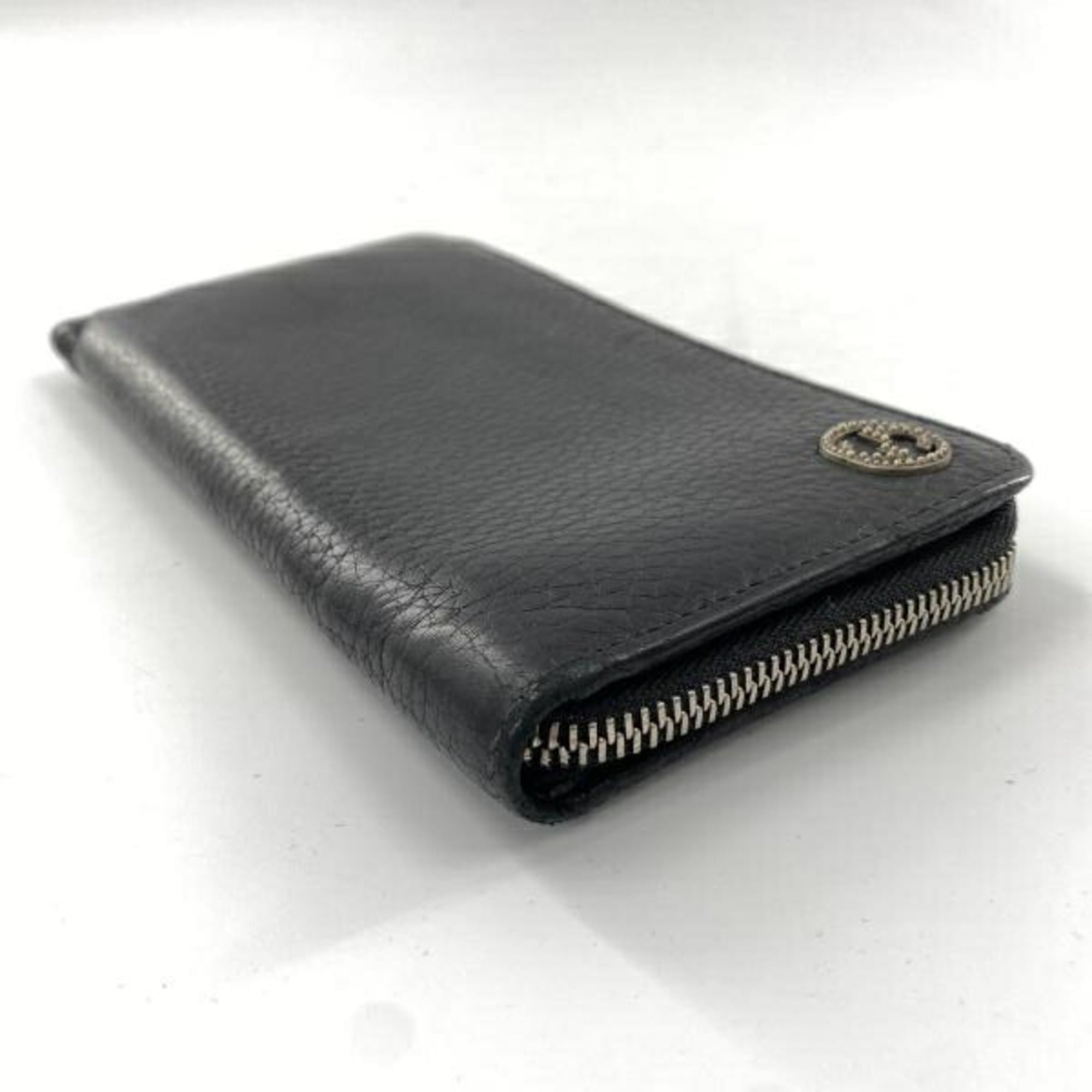Gucci Black Leather Long Wallet (Bi-Fold) (Pre-Owned)