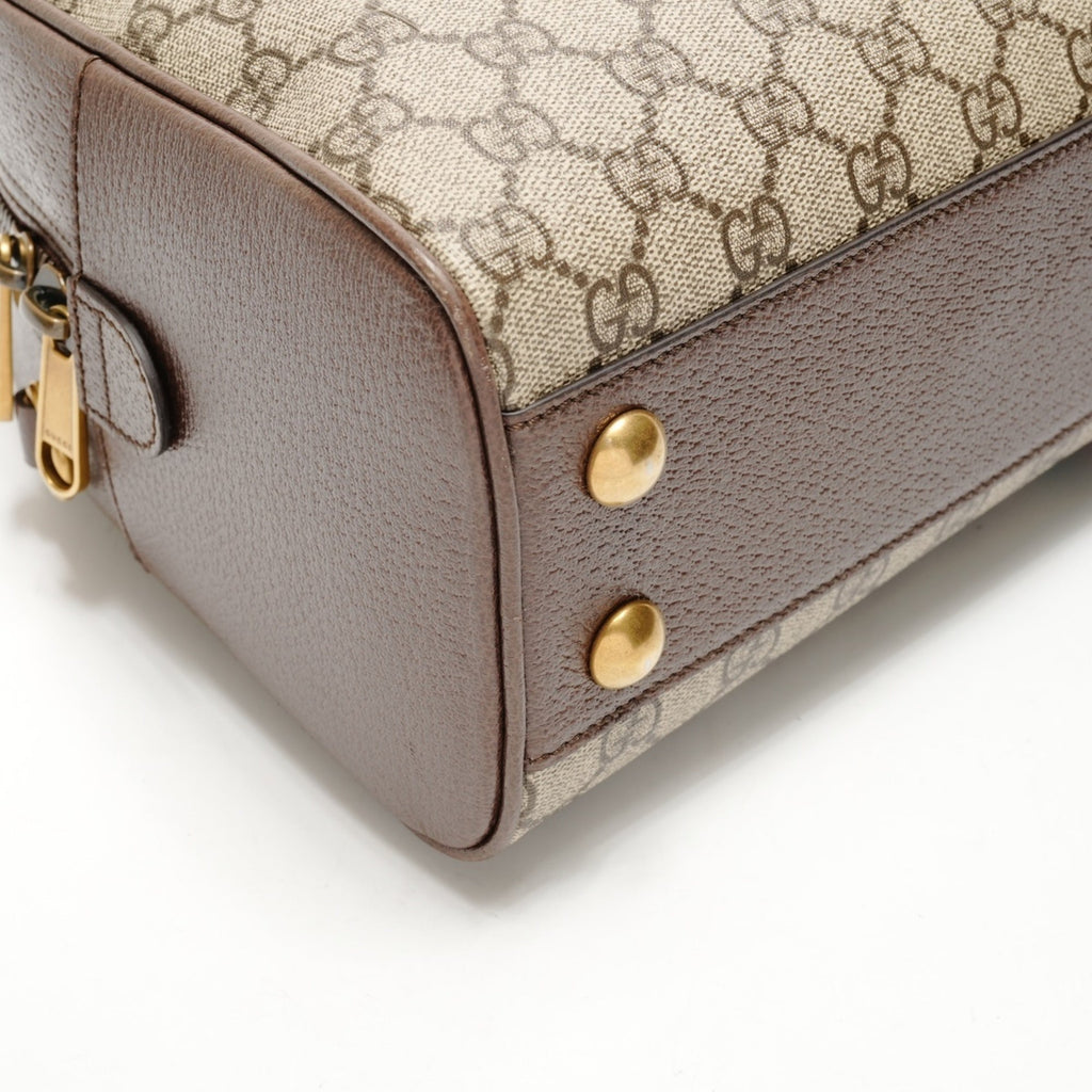 Gucci Brown Boston Bag Handbag (Pre-Owned)