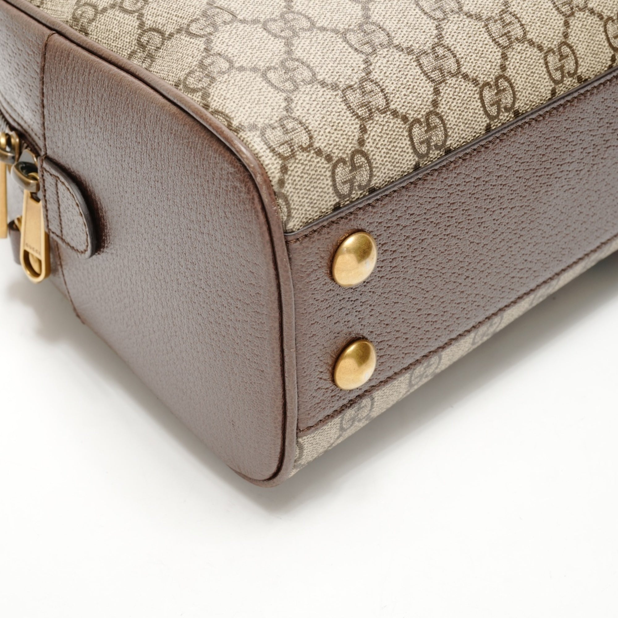 Gucci Brown Boston Bag Handbag (Pre-Owned)