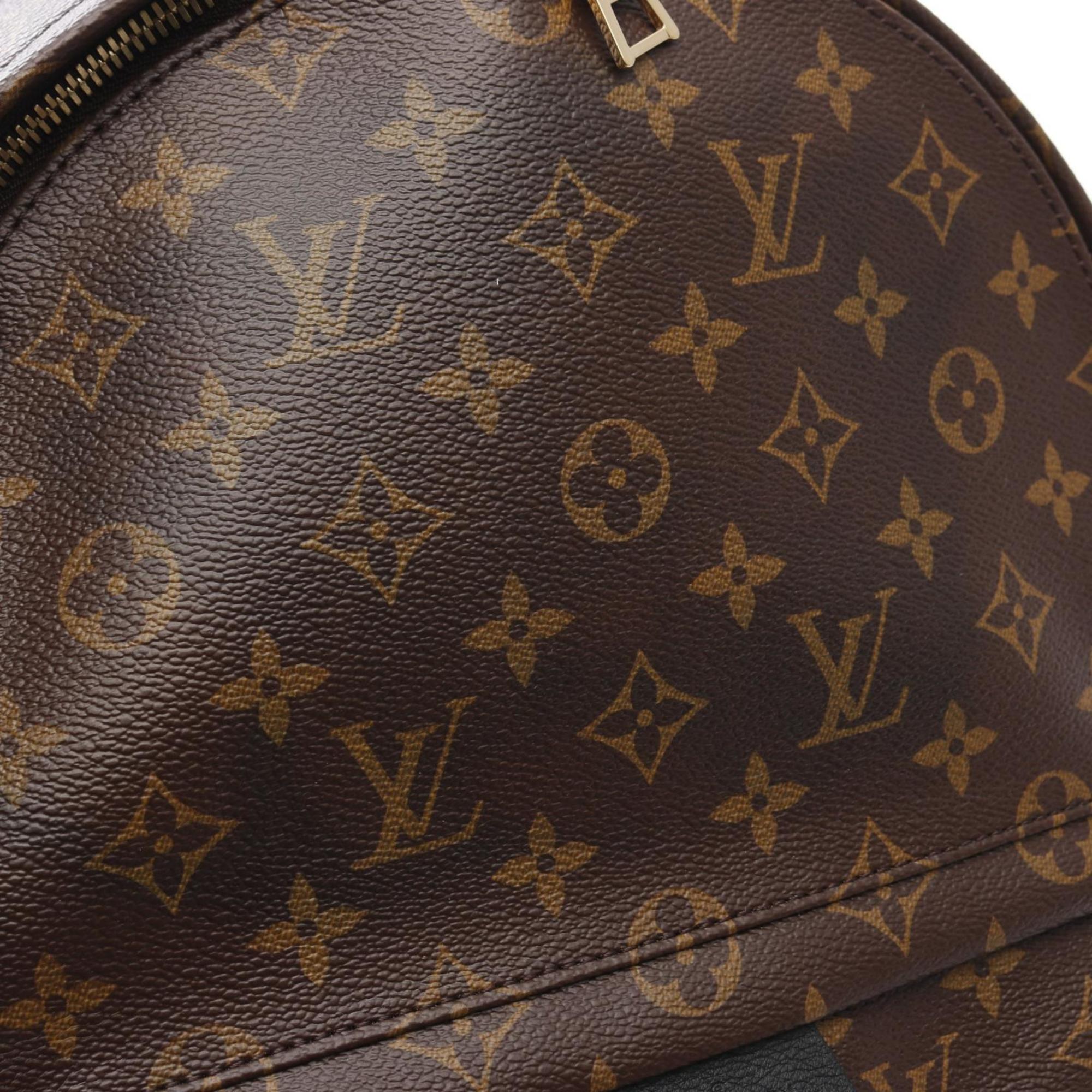 Louis Vuitton Brown Coated Canvas Leather Backpack