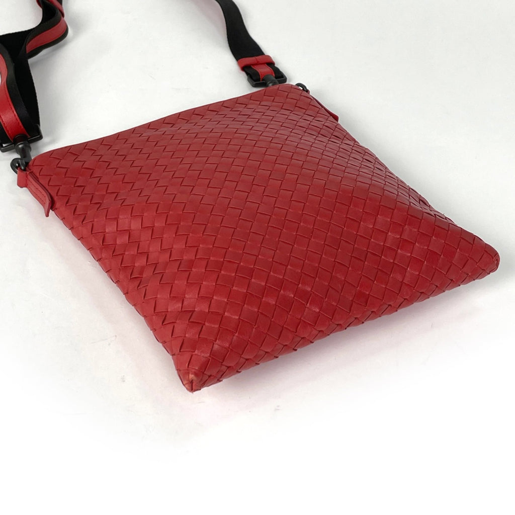Bottega Veneta Red Color Leather Shoulder Bag