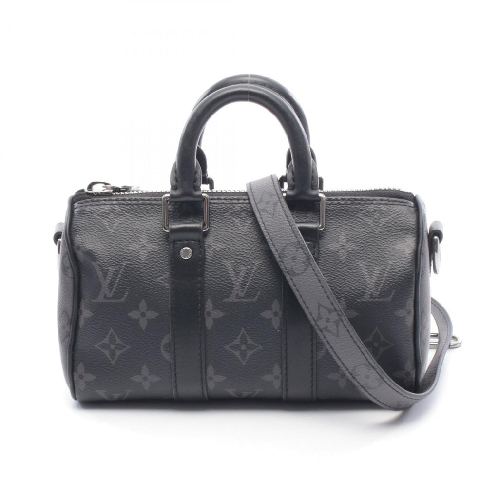 Louis Vuitton Black Coated Canvas Leather Handbag