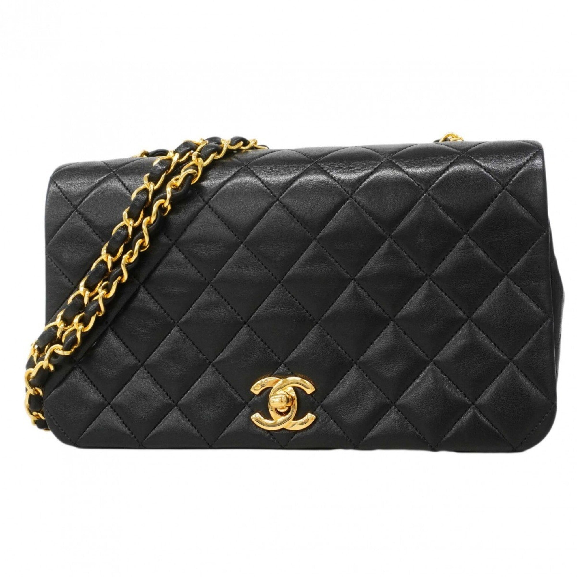 Chanel Black Leather Shoulder Bag