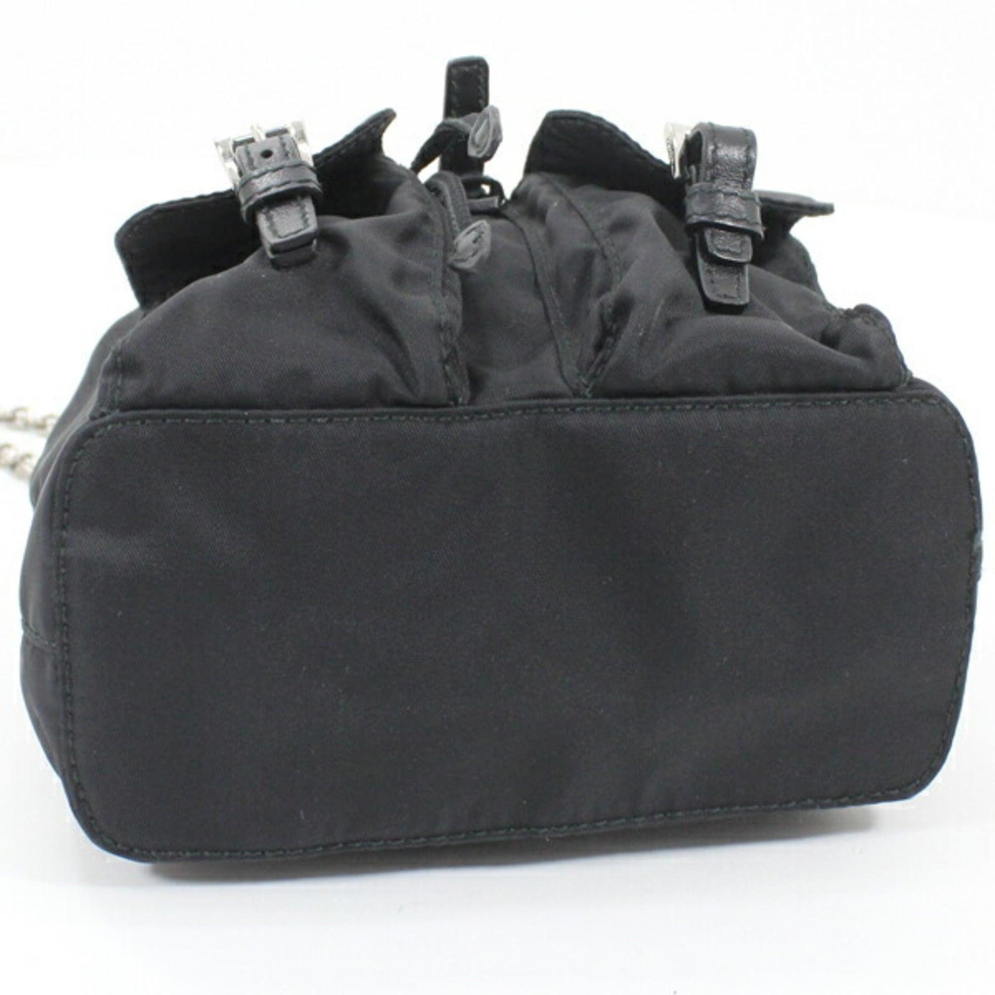 Prada Black Nero Nylon Leather Shoulder Bag