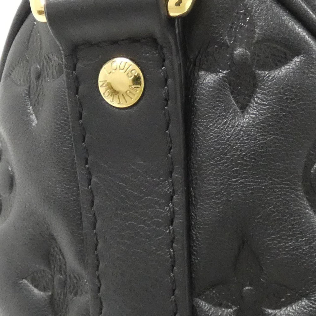 Louis Vuitton Black Leather Boston Bag