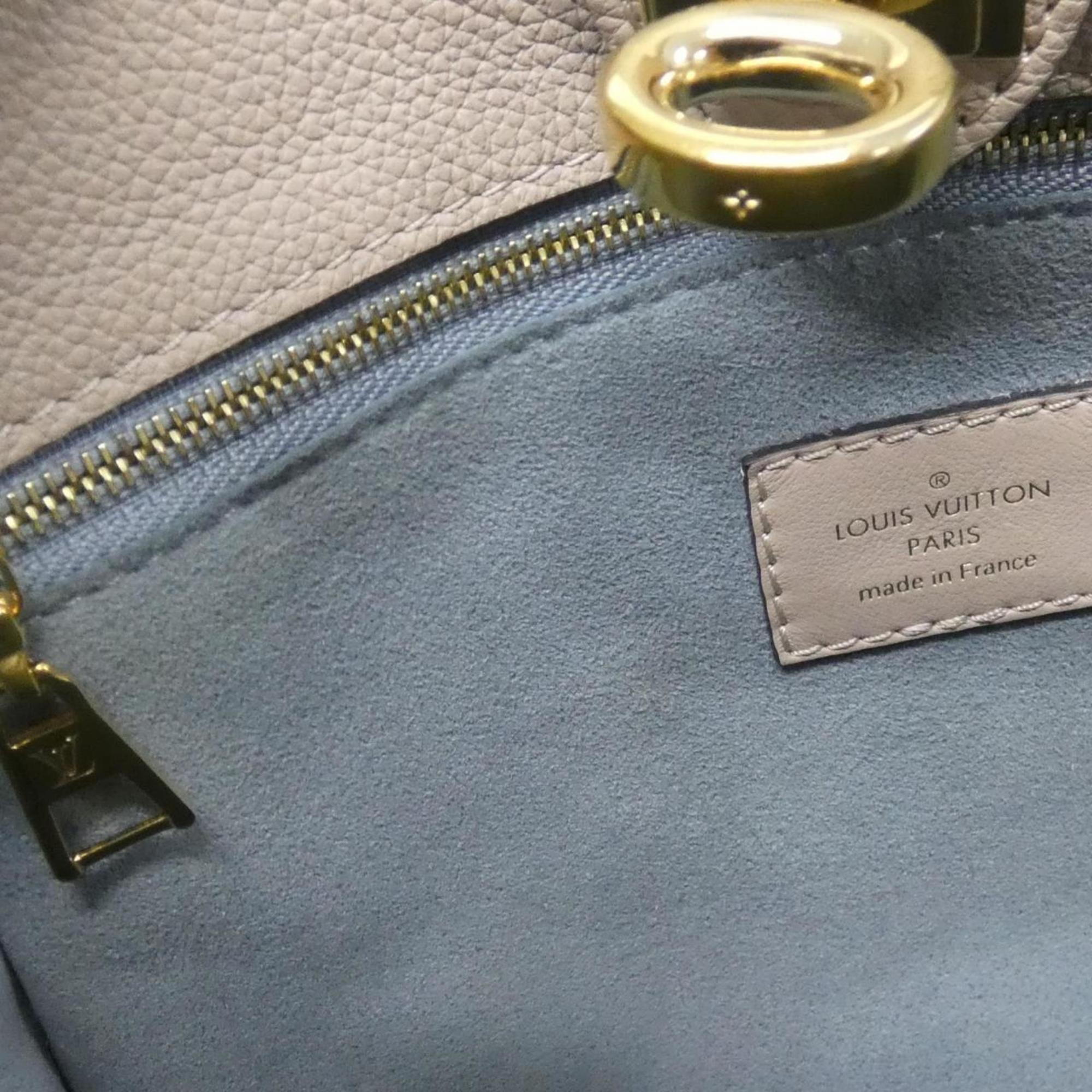 Louis Vuitton Gray Grayish Coated Canvas Leather Handbag