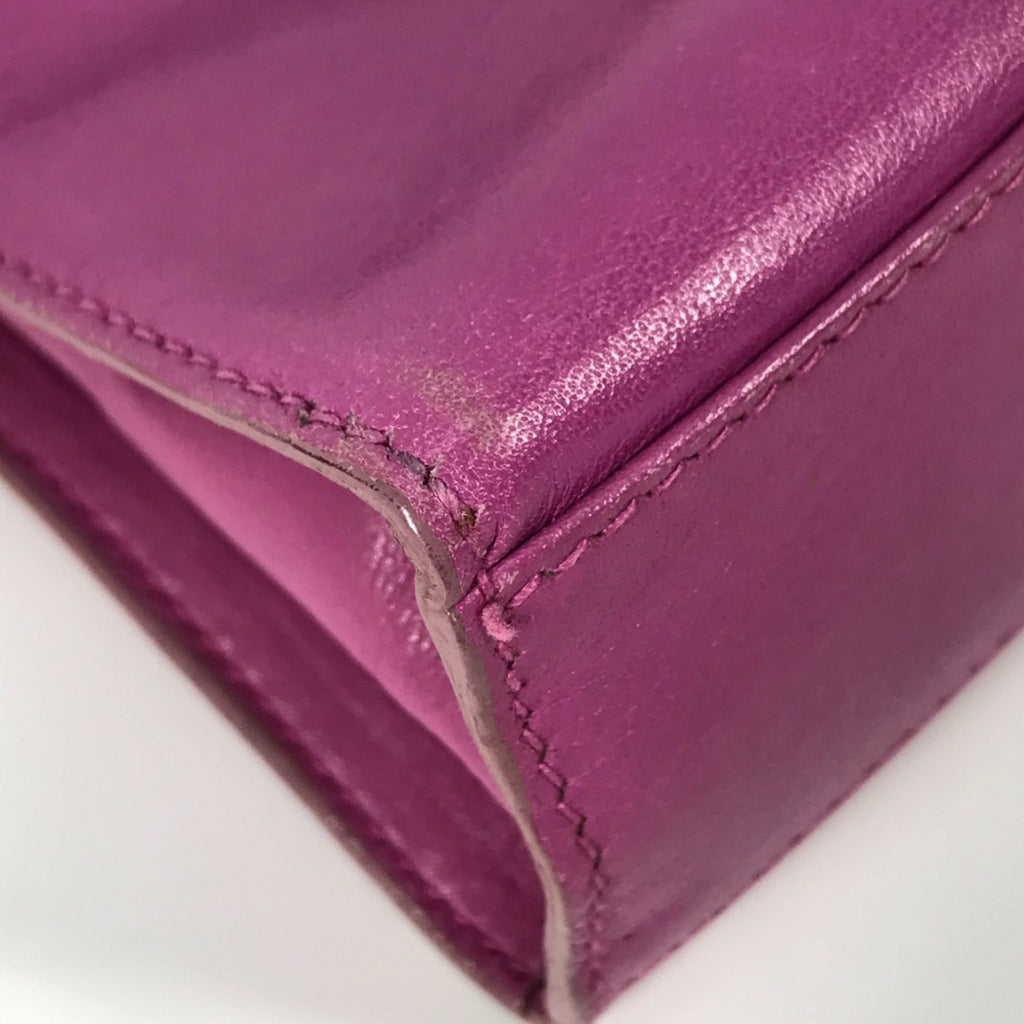 Celine Purple Leather Handbag