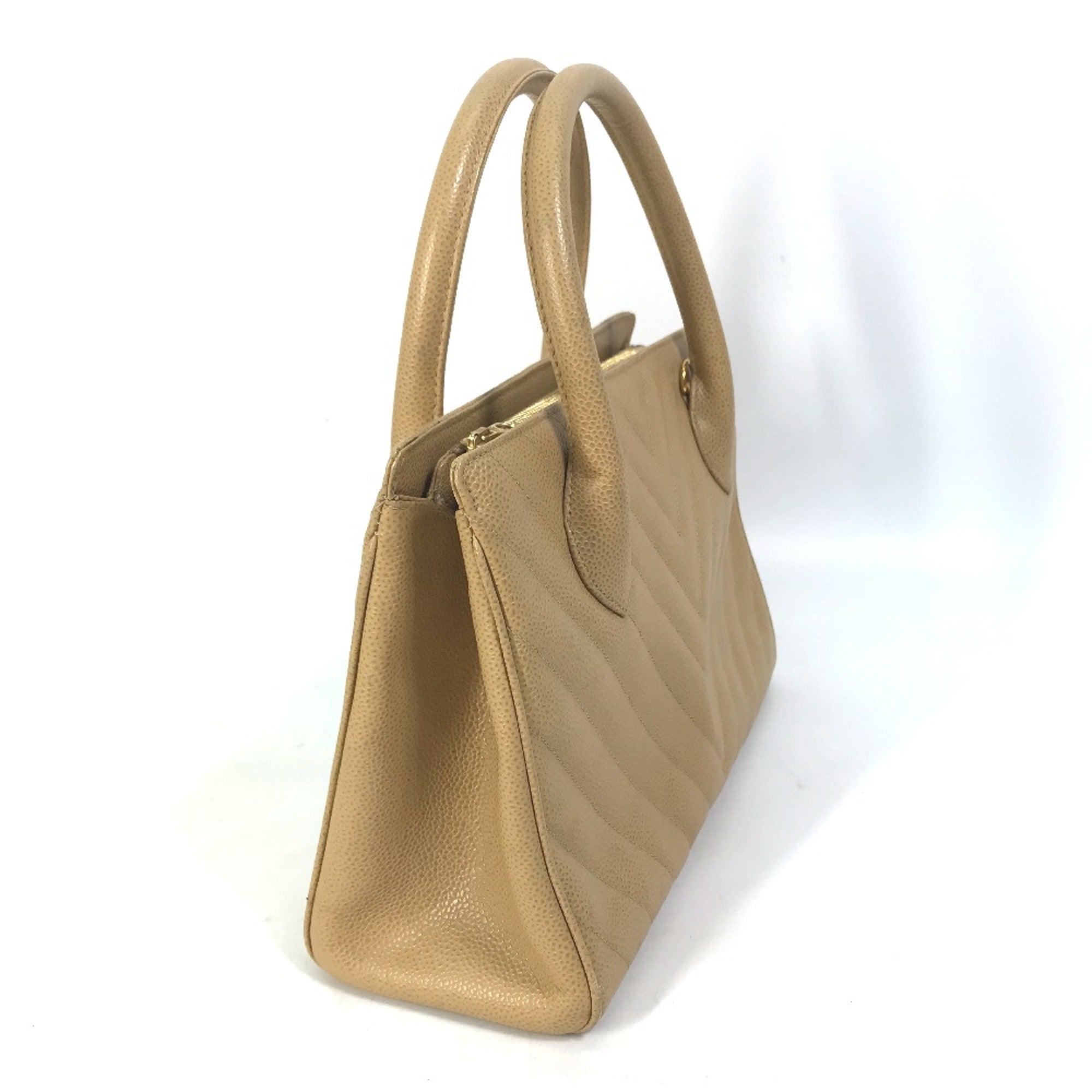 Chanel Beige Leather Handbag