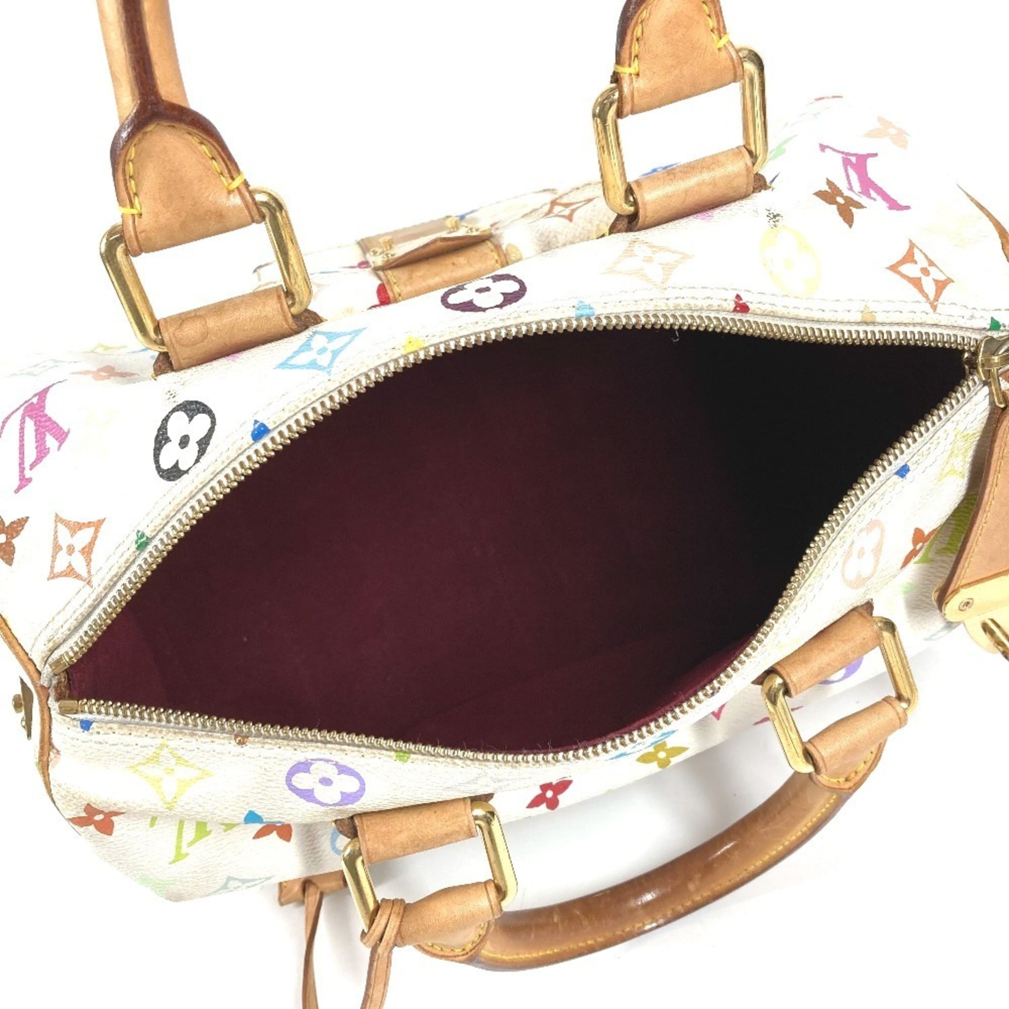 Louis Vuitton Monogram Multicolore Blanc White Monogram Multicolore Boston Bag Handbag