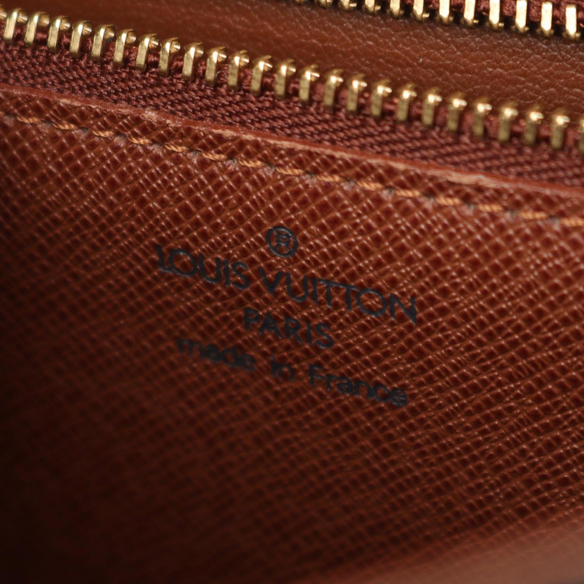 Louis Vuitton Brown Coated Canvas Leather Shoulder Bag