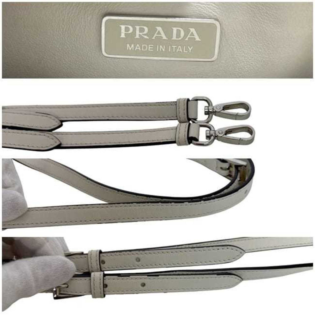 Prada Bianco White Leather Handbag