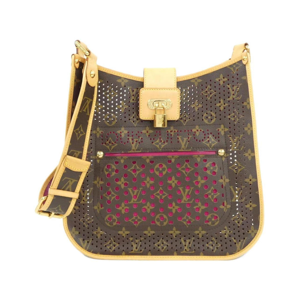 Louis Vuitton Monogram Perfo Fuchsia Marron Coated Canvas Shoulder Bag