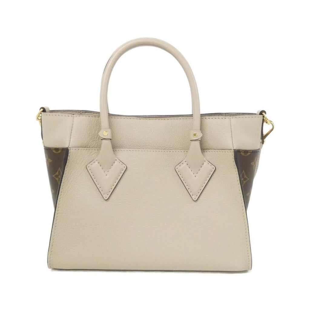 Louis Vuitton Grayish Coated Canvas Leather Handbag