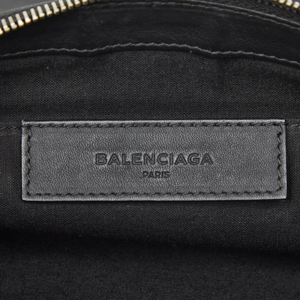 Balenciaga Black Leather Clutch