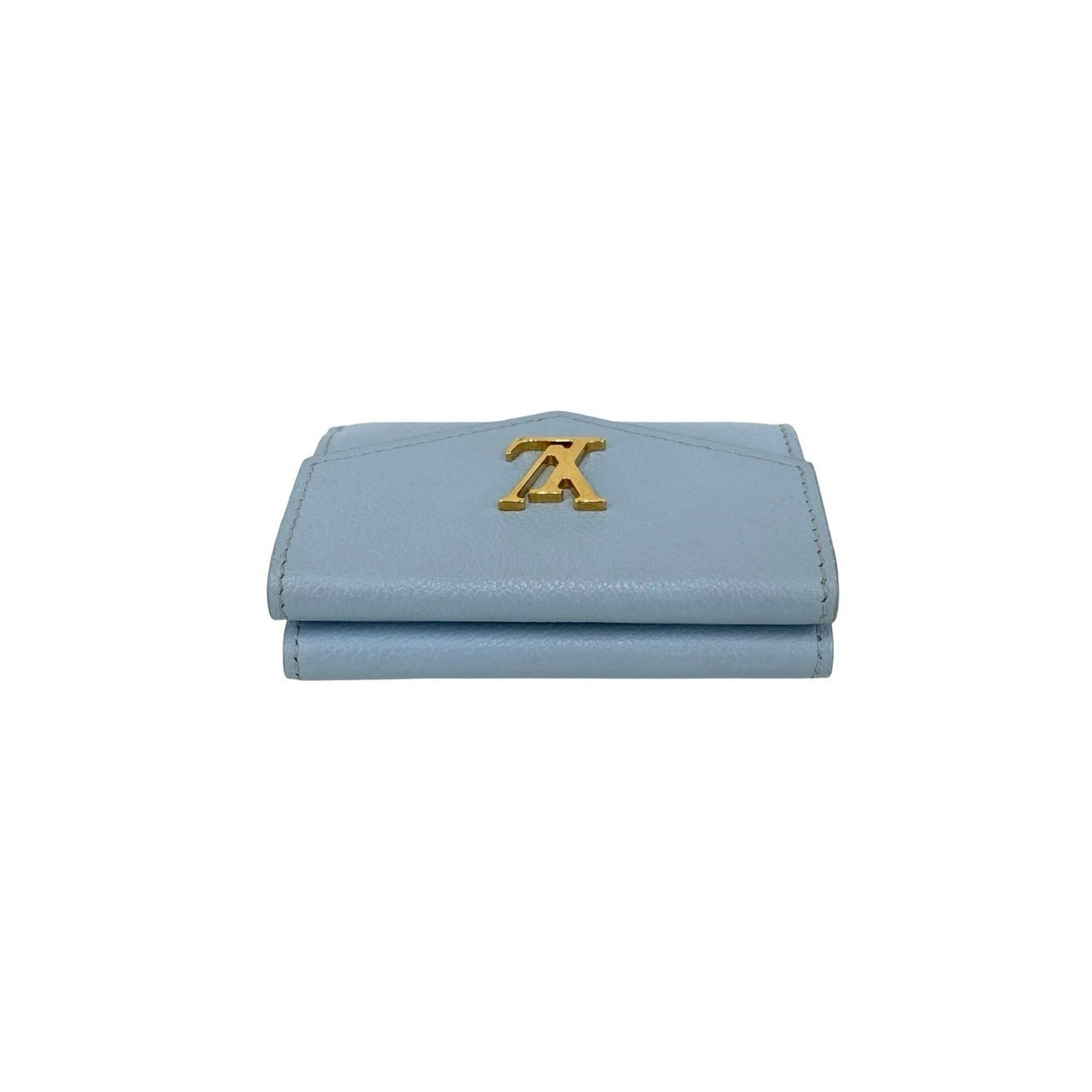 Louis Vuitton Blue Leather Wallet (Tri-Fold)