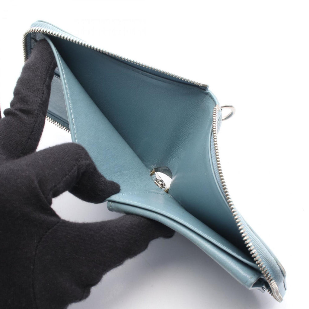 Balenciaga Blue Leather Wallet (Bi-Fold)
