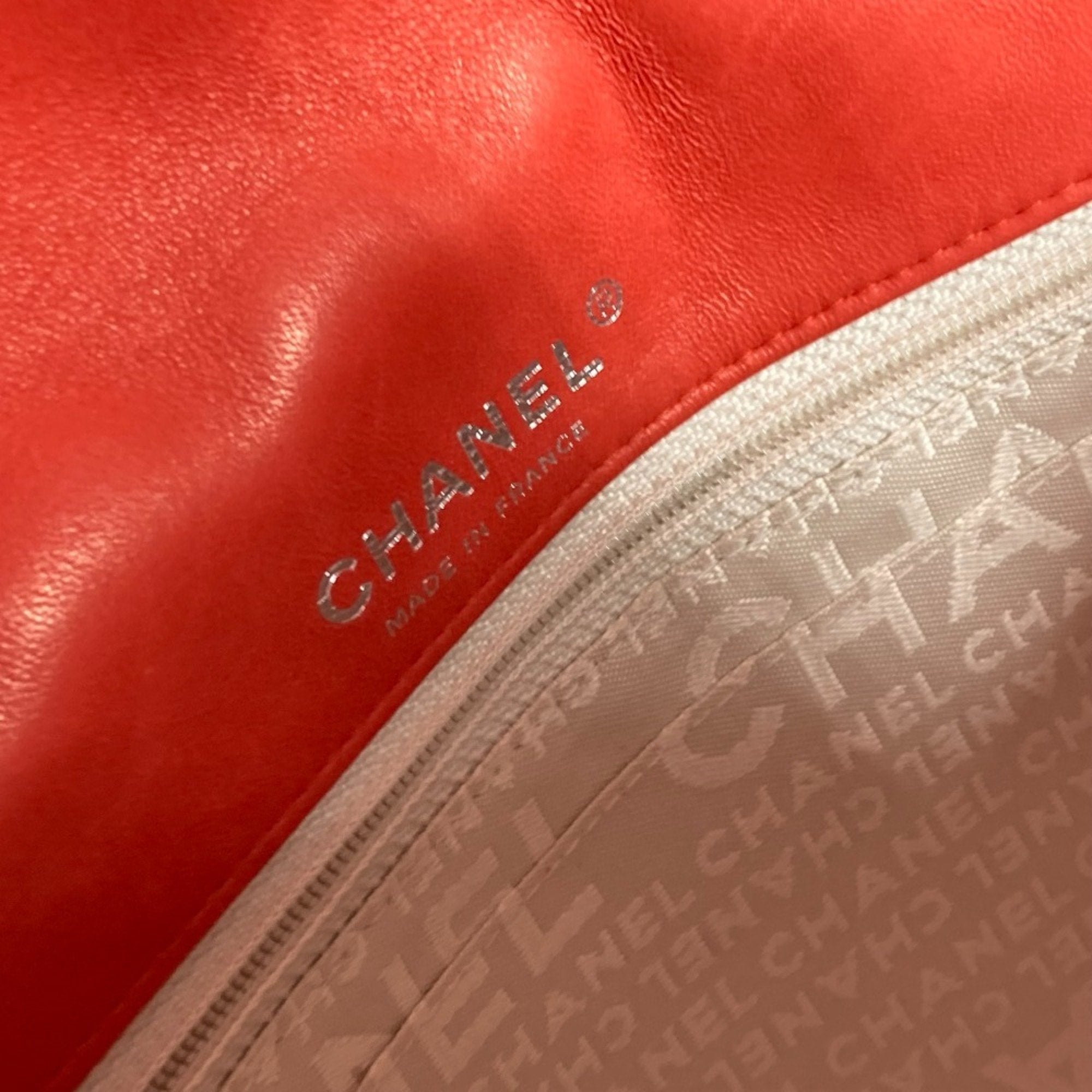 Chanel Red Color Leather Shoulder Bag