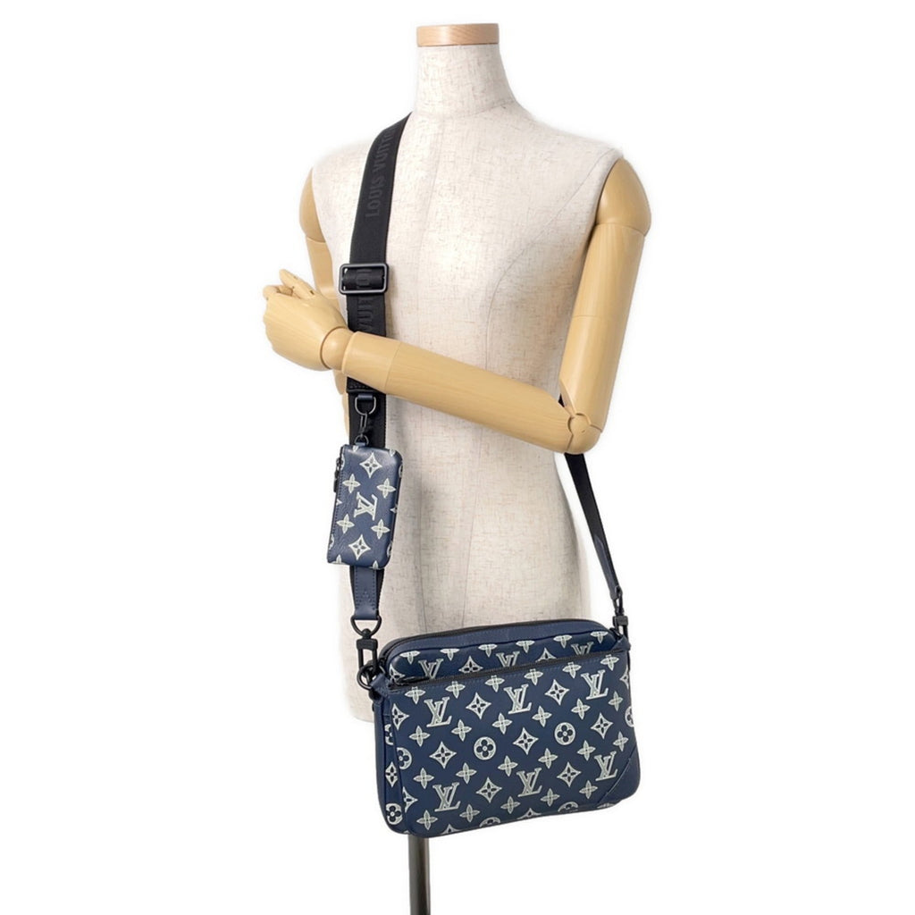 Louis Vuitton Navy Monogram Shadow Handbag Shoulder Bag