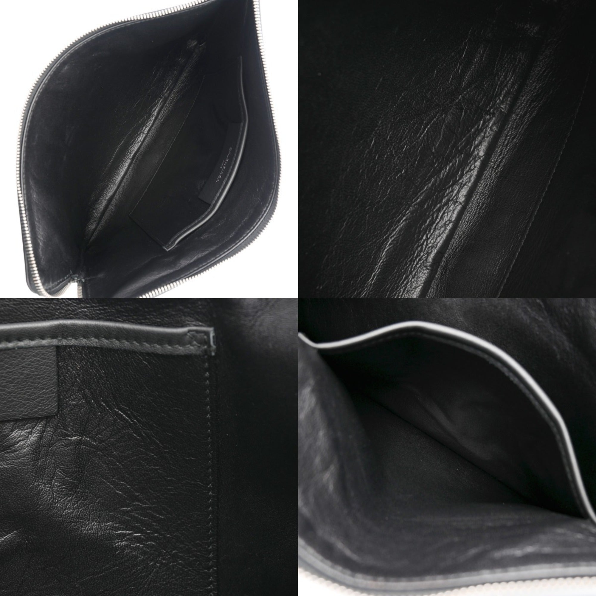Balenciaga Black Leather Pouch