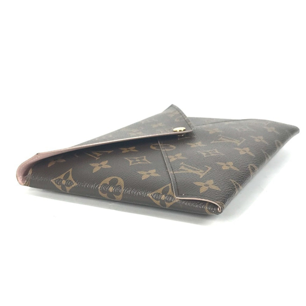 Louis Vuitton Brown Monogram Canvas Clutch Bag Pochette Pouch